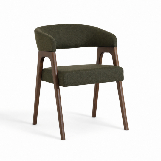 Silla 'Alba'- Nogal/Verde