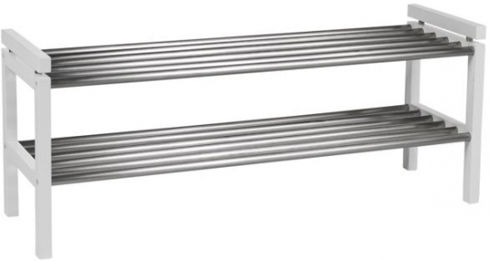 Estante para zapatos 'Confetti' 100cm - Metal/ Blanco