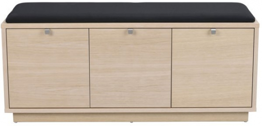 Banco 'Confetti' 106cm - Pigmentado blanco/ Negro