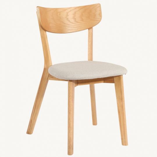 Silla 'Saba'- Roble/Blanco
