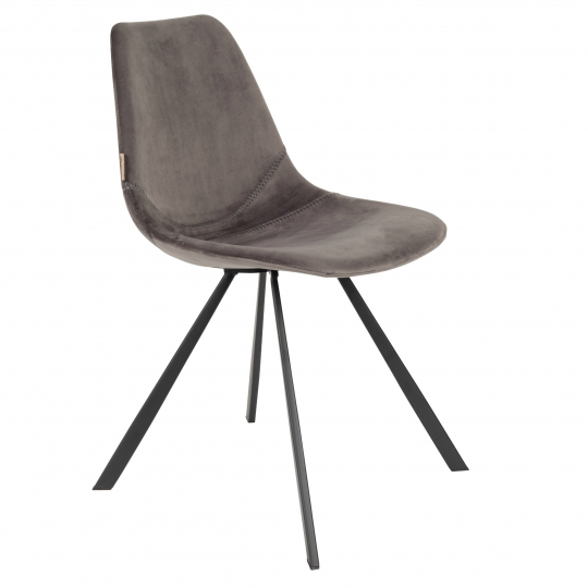 Silla 'Franky' - Terciopelo/Gris