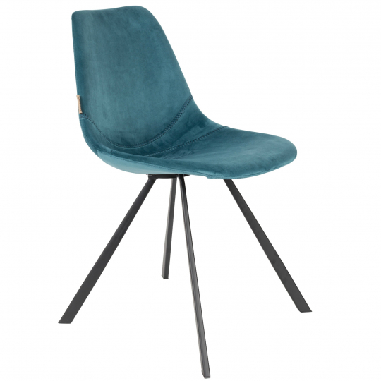 Silla 'Franky' - Terciopelo/Petróleo