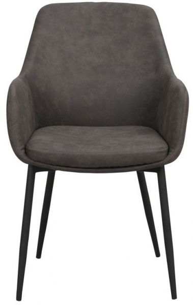 Silla con brazos 'Reily' - Gris oscuro