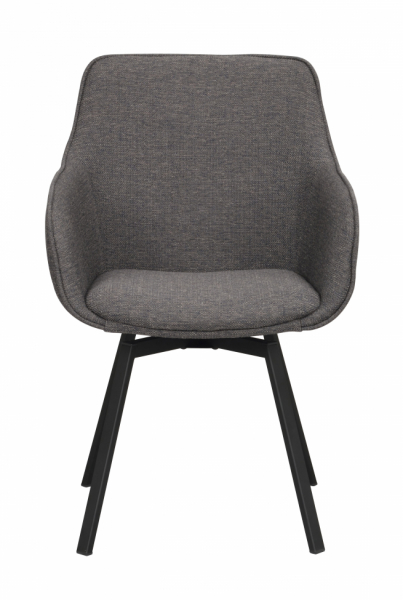 Silla con brazos 'Alison' - Gris/negro