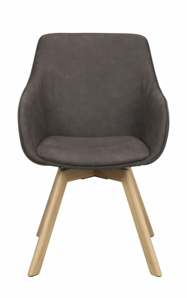 Silla con brazos 'Alison' - Mörrå/roble