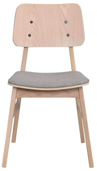 Silla 'Nagano' - Roble pigmentado blanco/Gris claro