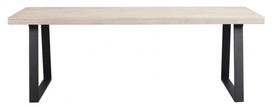 Mesa 'Brooklyn' 220x95cm - Roble blanqueado/Pata negra en U