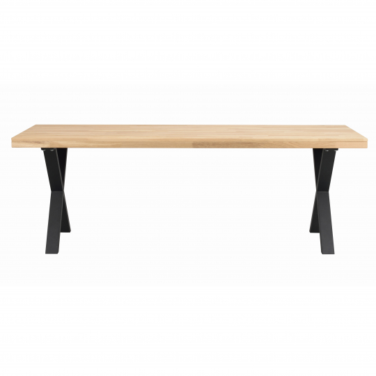 Mesa de comedor 'Brooklyn' 220x95cm - Roble/Negro X-pata