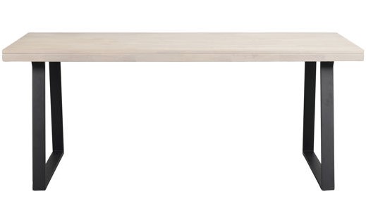 Mesa de comedor 'Brooklyn' 170x95cm - Pigmentada blanca/Negra U-pata