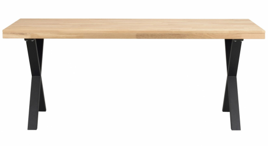 Mesa de comedor 'Brooklyn' 170x95cm - Roble/Negro X-pata