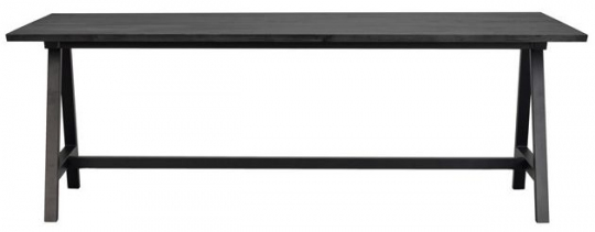 Mesa de comedor 'Carradale' 220x100cm - Negro/A-pata