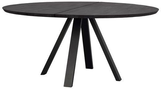 Mesa de comedor 'Carradale' Redonda 150cm - Negro/V-pata