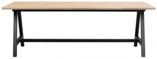 Mesa de comedor 'Carradale' 220x100cm - Blanquecino/A-pata