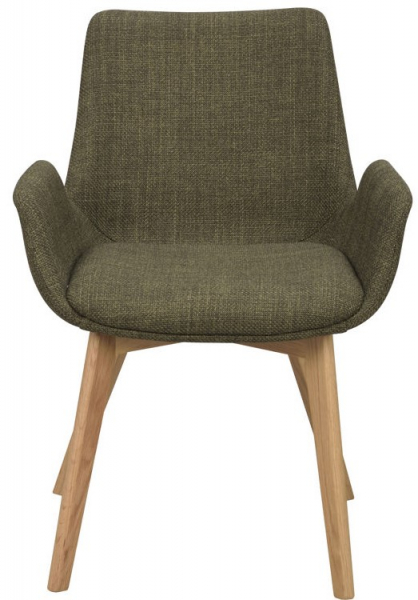 Silla con brazos 'Drimsdale' - Verde/Roble