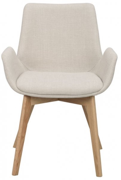 Silla con brazos 'Drimsdale' - Beige/Roble