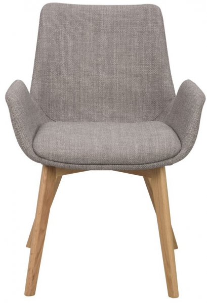 Silla con brazos 'Drimsdale' - Gris/Roble