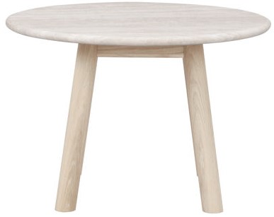 Mesa de centro 'Taransay' Redonda 60cm - Beige/Blanco pigmentado