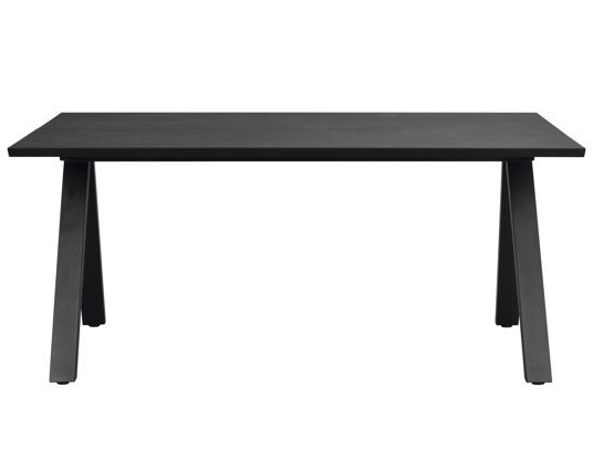 Mesa de comedor 'Carradale' 170x100cm - Negro/Pata en V
