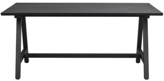 Mesa de comedor 'Carradale' 170x100cm - Negro/Pata en A