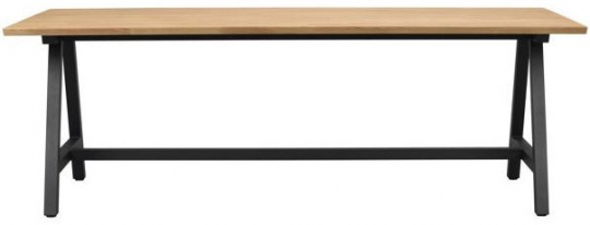 Mesa de comedor 'Carradale' 220x100cm - Roble/Pata en A