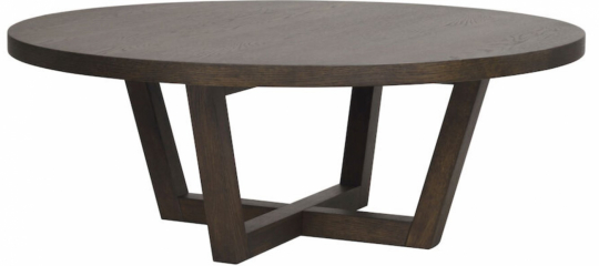 Mesa de centro 'Boxford' Redonda 110cm - Roble oscuro