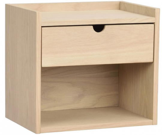 Mesita de noche/Estante de pared 'Hillmond' - Roble claro