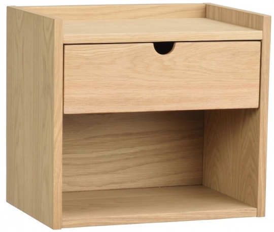 Mesita de noche/Estante de pared 'Hillmond' - Roble