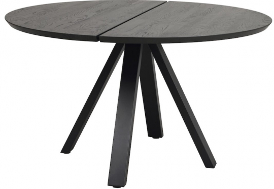 Mesa de comedor 'Carradale' Redonda 130cm - Negra/P patas
