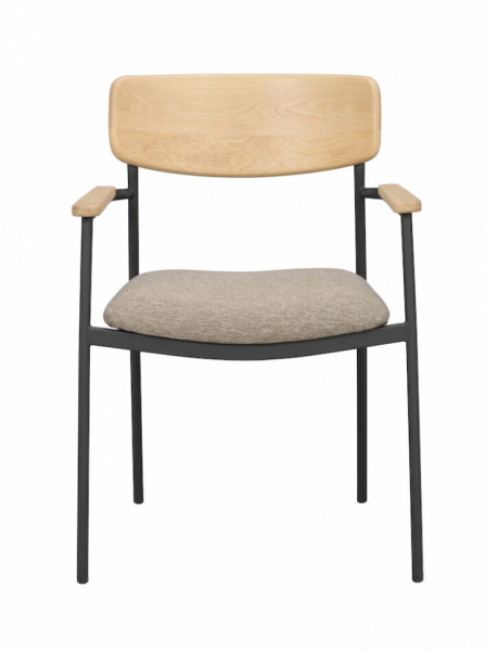 Silla con brazos 'Maymont' - Beige oscuro