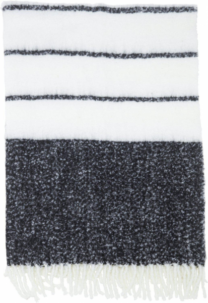 Manta 'Carl' 130x170 - Negro/Blanco
