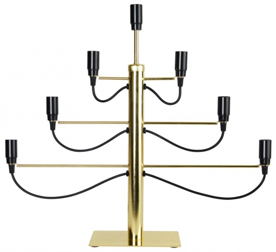 Candelabro de Adviento 'Milano' - Negro/Dorado