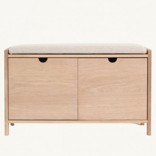 Banco 'Mellby'- Blanco pigmentado