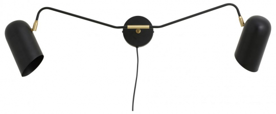 Aplique de pared 'ERIS' - Negro