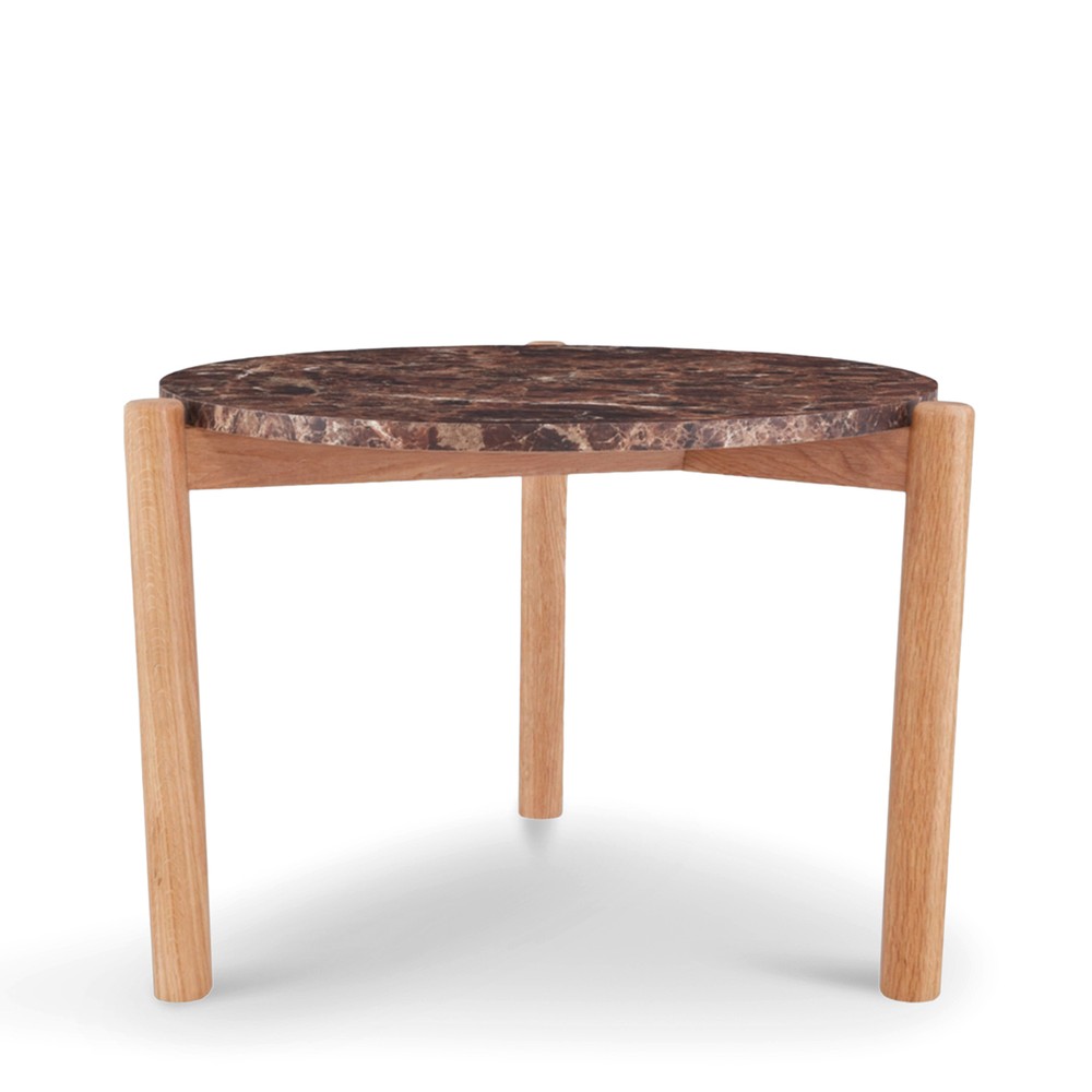 Mesa de centro 'Marble' S - Marr&oacute;n