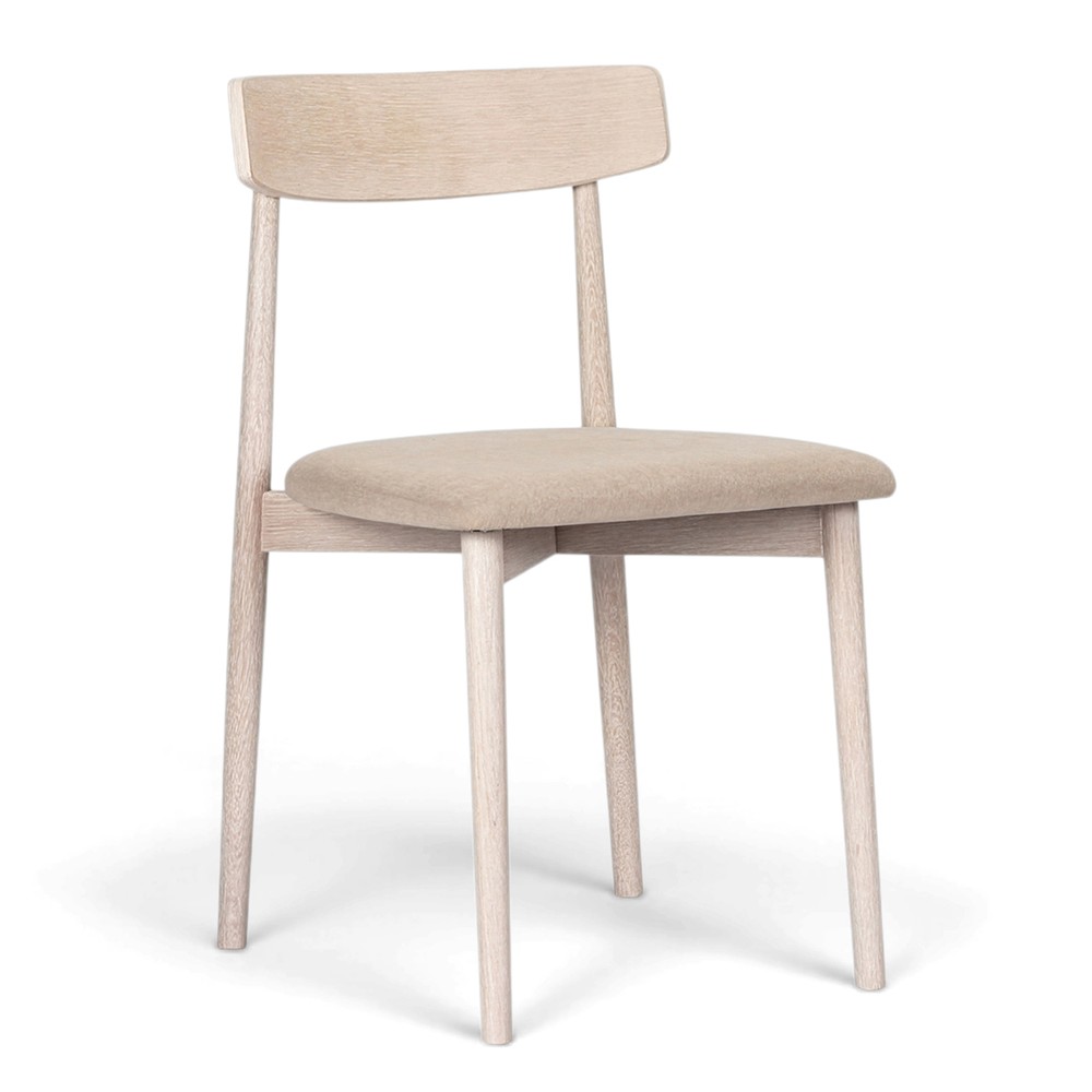 Silla 'Ystad' - Roble blanco/Beige