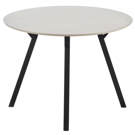 Mesa de comedor 'Barlog' Redonda 100cm - Gris/Negro