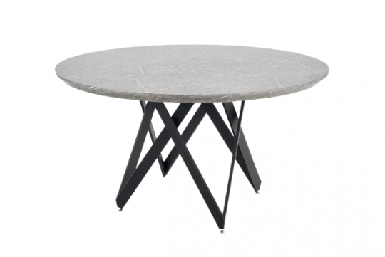 Mesa de comedor 'Cruz' Redonda 140cm - Gris/Negro