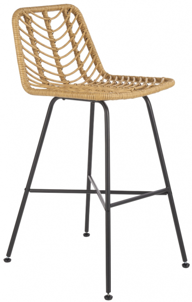 Taburete 'Cane' - Natural/Negro