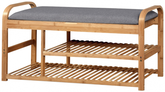Estante para zapatos 'Sandee' 100cm - Roble/Gris