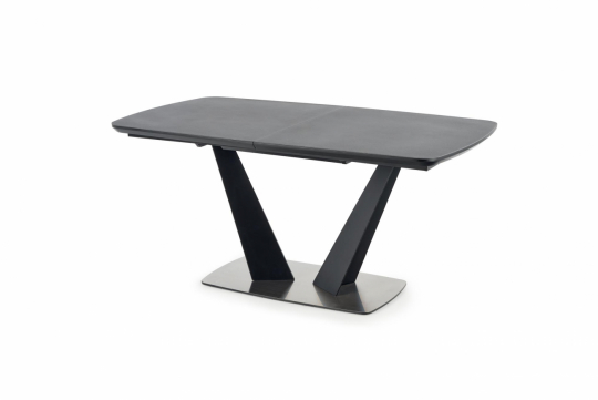 Mesa de comedor 'Fangor' 160-220cm - Gris/negro
