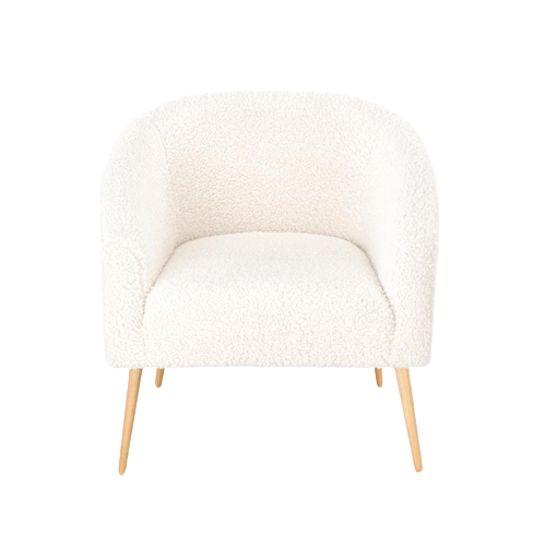 Sillón 'Lugnet' - Crema/Natural