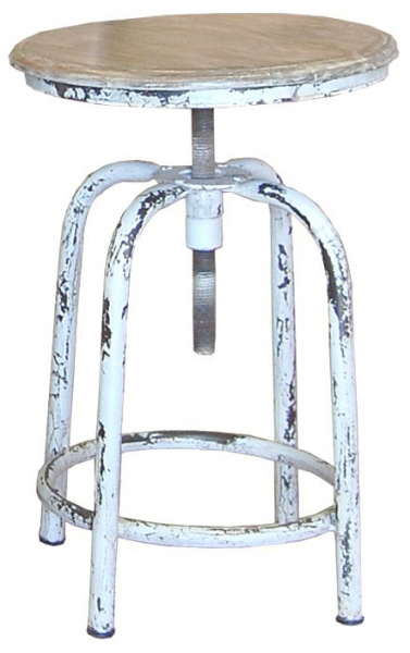 Taburete giratorio Vintage - Blanco