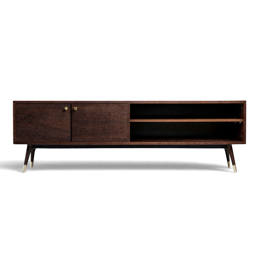 Mueble de TV 'Prime' - Nogal/Latón