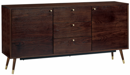 Mueble de TV/Cómoda 'Prime' - Nogal/Latón