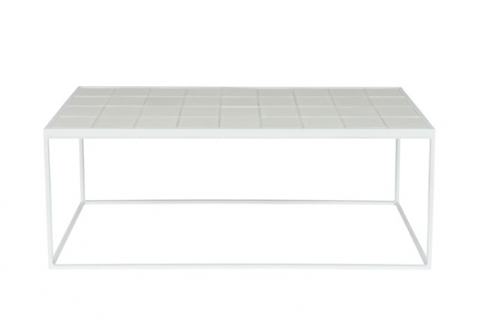 Mesa de centro 'Glazed' 43x93 - Blanco