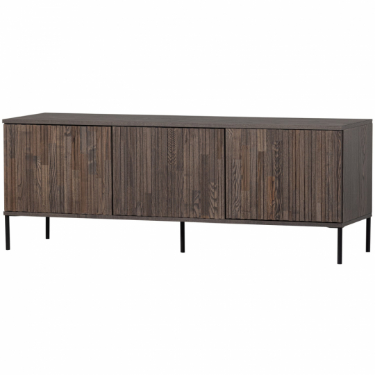 Mesa de TV 'New Gravure' 150 cm - Marrón oscuro/Negro