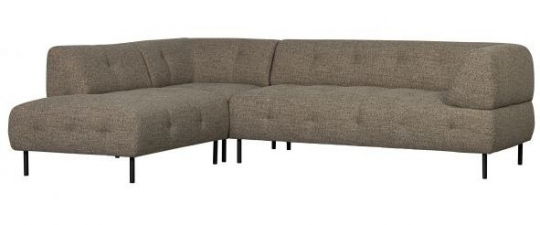 Sofá de esquina izquierdo 'Lloyd' - Marrón oscuro