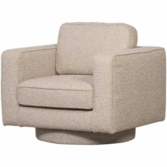 Sillón giratorio 'Lazy' - Beige bouclé