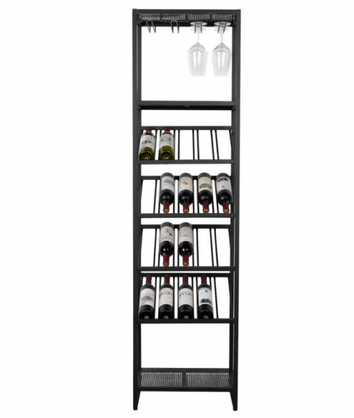 Estante de vino 'Cantor' S - Negro