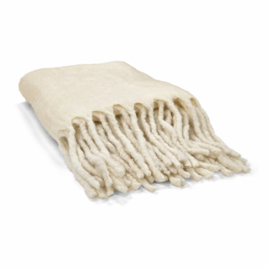 Plaid 'Samantha' 130x170cm - Blanco